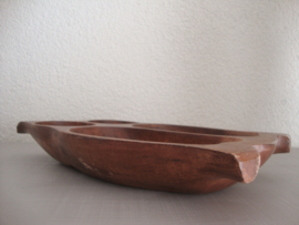 Vintage houten snackschaal uil - VERKOCHT