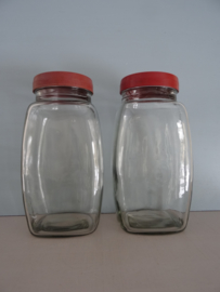 Vintage voorraadpot - glas - bakeliet deksel - VERKOCHT