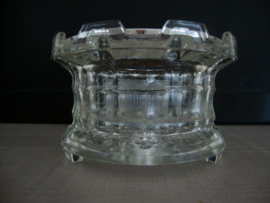 Vintage glazen theelichthouder voor theepot - VERKOCHT