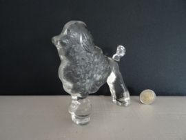 Beeldje poedel - glas - VERKOCHT