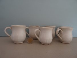 Set van 6 kopjes - keramiek - aardewerk - VERKOCHT