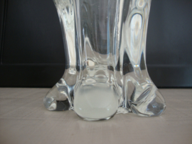 Vintage glazen vaas - dik glas - VERKOCHT