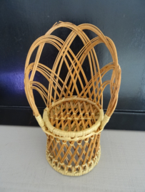 Rotan stoeltje - miniatuur - vintage - VERKOCHT