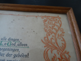Kalligrafie tekst - VERKOCHT