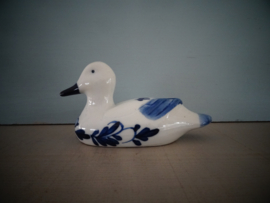 Beeldje eend - Delfts blauw - handpainted - VERKOCHT