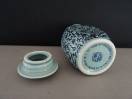 Dekselpotje Chinees - groen/blauw - VERKOCHT