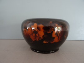 GERESERVEERD-Vintage bloempotje - bruin - bloemen