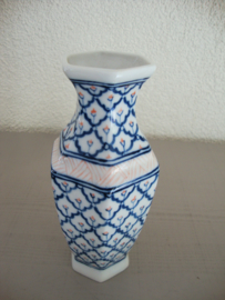 Vaasje blauw/wit - VERKOCHT