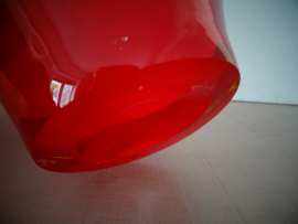 Vintage zakdoek vaas - rood - glas