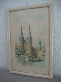 Prent Oostpoort Delft - H.E. Roodenburg - VERKOCHT