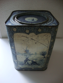 Oude trommel Delfts blauw - VERKOCHT