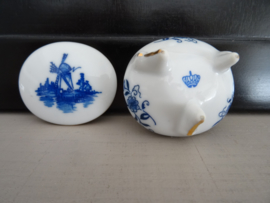 Porseleinen potje Delfts blauw - VERKOCHT