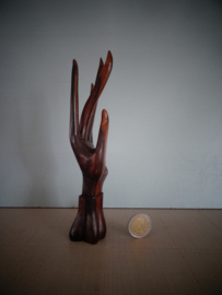 Hand voor ringen - sieradenhouder - hout - VERKOCHT