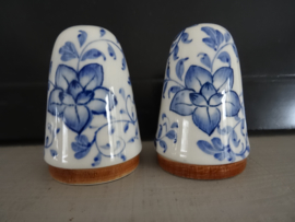 Peper- en zoutstel - blauw/wit - VERKOCHT