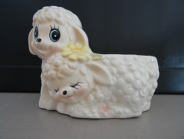 Vintage bloempotje schaap - VERKOCHT