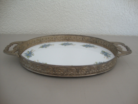 Dienblad brocante - bloemetjes - VERKOCHT