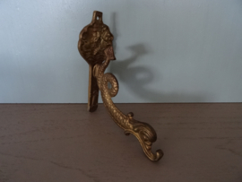 Vintage haak messing vis - ophanghaak - VERKOCHT