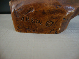 Vintage buste beeldje - bruin - A.P. 234 - VERKOCHT
