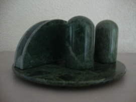 Vintage kaasplankje - groen marmer - VERKOCHT