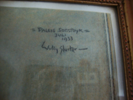 Prent Koningin Emma - Willy Sluiter - VERKOCHT