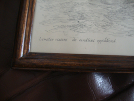 Prent Lemster Vissers - Petrus Fecit 1975 - Peter Dorleijn - VERKOCHT