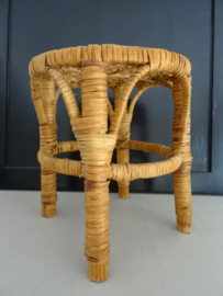 Vintage (planten)krukje - rotan - VERKOCHT