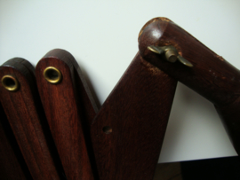 Vintage houten schaarlamp - VERKOCHT
