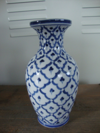 Blauw wit vaasje TS Holland design - VERKOCHT