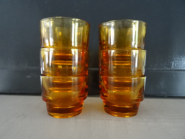 Eierdopjes - glas - amber - VERKOCHT