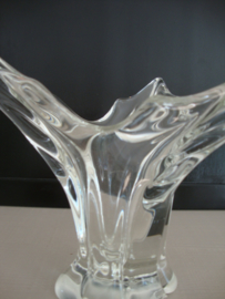 Vintage glazen vaas - dik glas - VERKOCHT