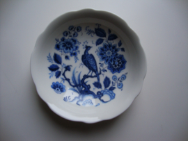 Schotel blauw wit vogel - Bavaria Schumann Arzberg - VERKOCHT