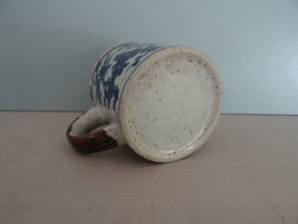 Mok - spikkel - blauw wit bruin - VERKOCHT