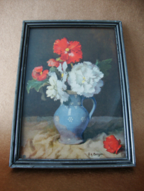 Schilderijtje bloemen - D.H. Berger - VERKOCHT