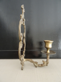 Muurkandelaar - koper of messing - VERKOCHT