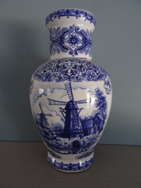 Vaas T. Delfts blue - molen - Hollands - Delfts blauw - VERKOCHT