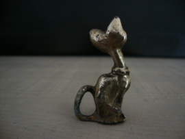 Miniatuur beeldje poes - kat - letterbakfiguurtje - VERKOCHT