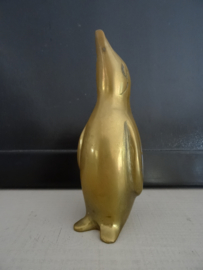 Koperen of messing beeldje Pinguin - vintage - VERKOCHT