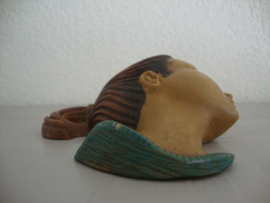 Vintage wanddecoratie - hoofdje - VERKOCHT