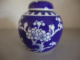 Gemberpotje met bloesemdecor - blauw wit - VERKOCHT