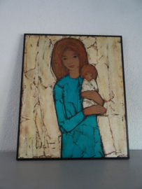 Schilderij - prent op hardboard - VERKOCHT