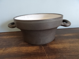 Schaal met deksel - Lucie Q. Bakker - bruin - VERKOCHT