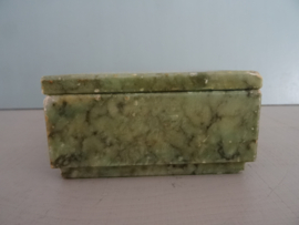 Natuurstenen doosje - groen - vintage - VERKOCHT