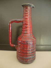 Aardewerk - keramiek - kan - rood - VERKOCHT
