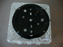 Vintage glazen plafonniere - glas - vierkant - VERKOCHT