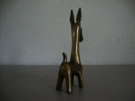 Vintage beeldje ezel - koper/messing - VERKOCHT