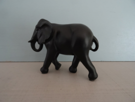 Beeldje olifant - kunststof zwart