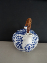Theepotje prunus - bloesem Japans - blauw/wit - VERKOCHT