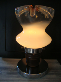 Vintage tafellamp - glas - VERKOCHT