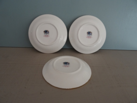 Set van 3 schaaltjes - Royal Albert - roos blauw - VERKOCHT