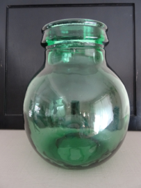 Viresa vaas - bolvaas - groen - glas - VERKOCHT